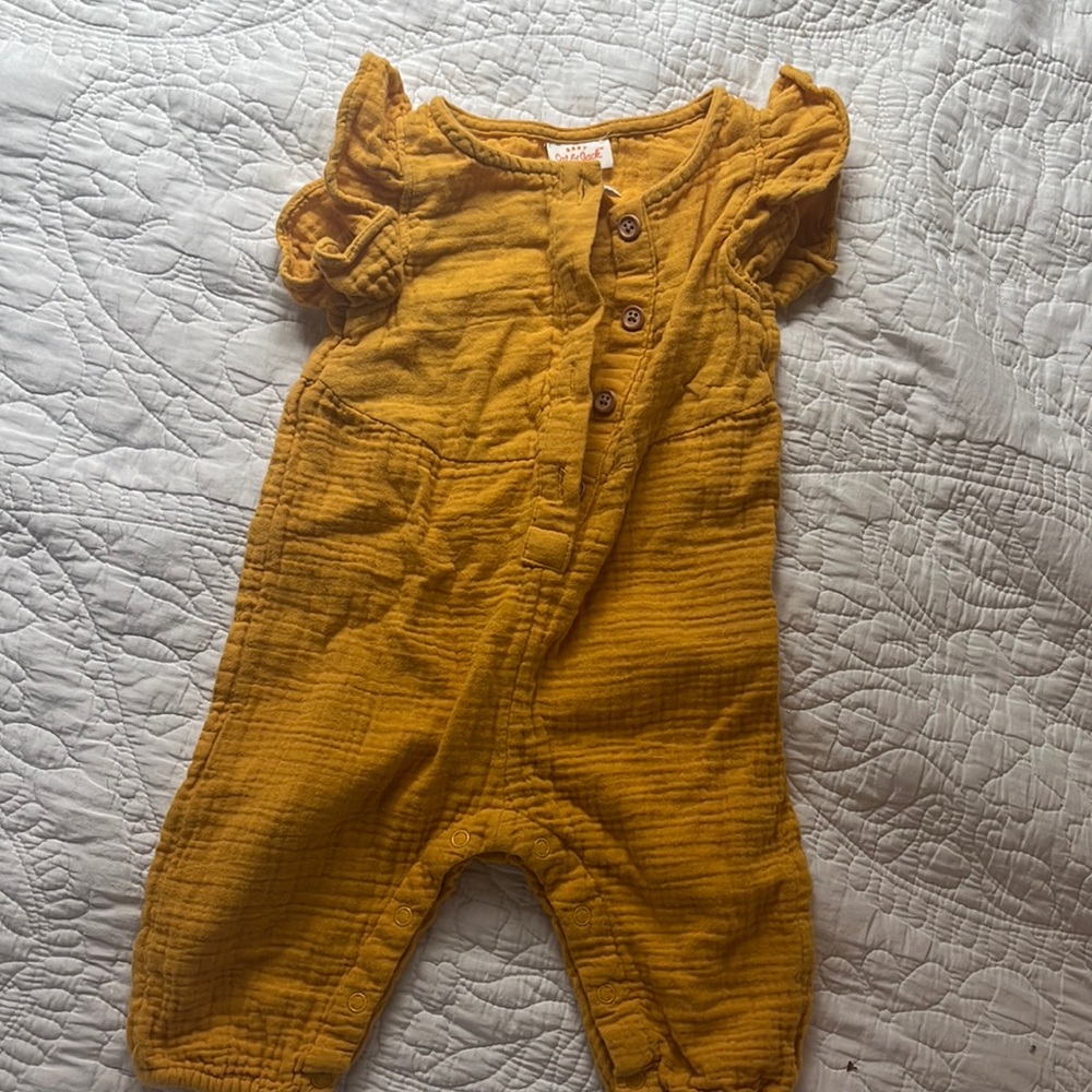 Cat and jack yellow jumpsuit